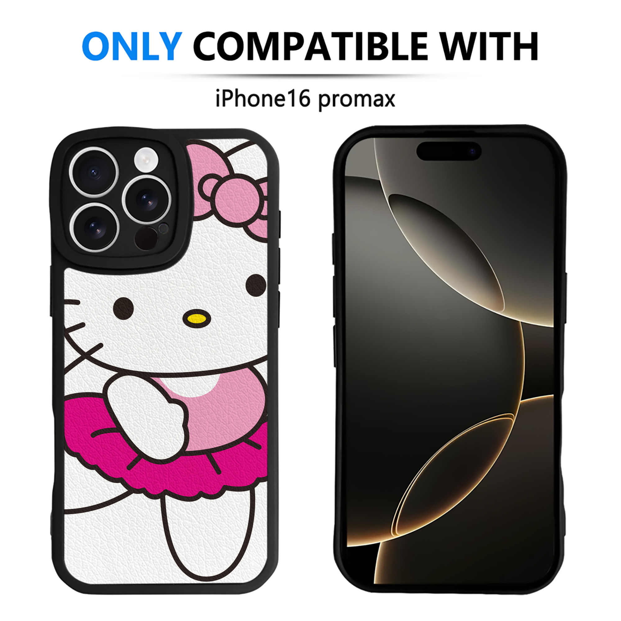 （画像用） Hello Kitty ハローキティ 【iPhone 16シリーズ対応】シリコンスマホケース（レザー調） 材質：シリコン
